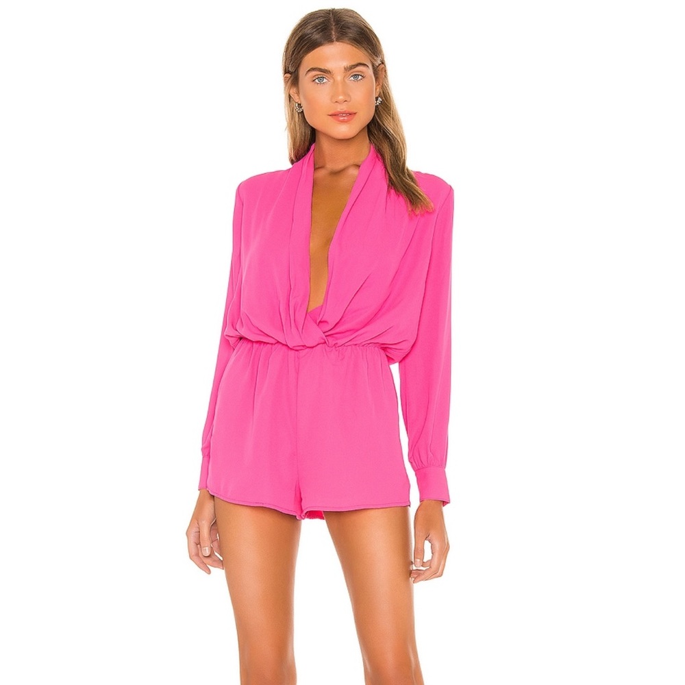 Superdown Kaycie Drape Neck Romper
